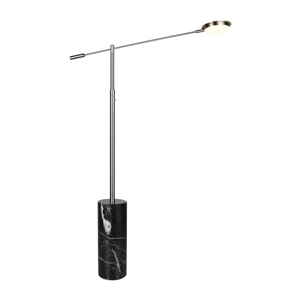 Fekete-ezüstszínű LED állólámpa (magasság 145 cm) Fiore – Trio Select