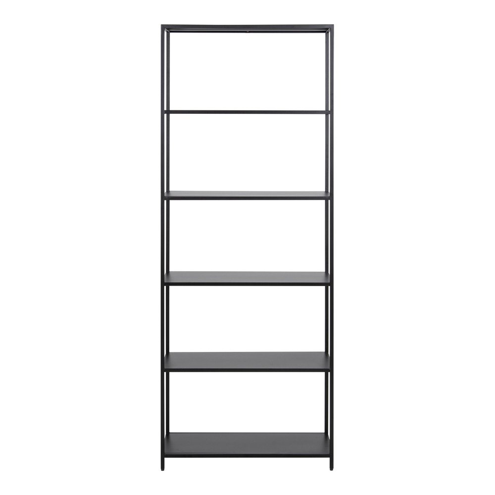 Fekete fém könyvespolc 70x185 cm Newcastle – Actona