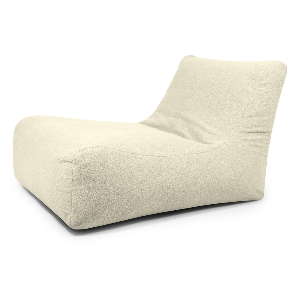 Krémszínű buklé babzsákfotel Lounge 100 – SLOWDOWN