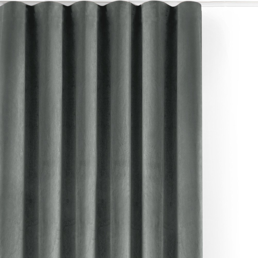 Szürke bársony dimout (részleges sötétítő) függöny 140x225 cm Velto – Filumi