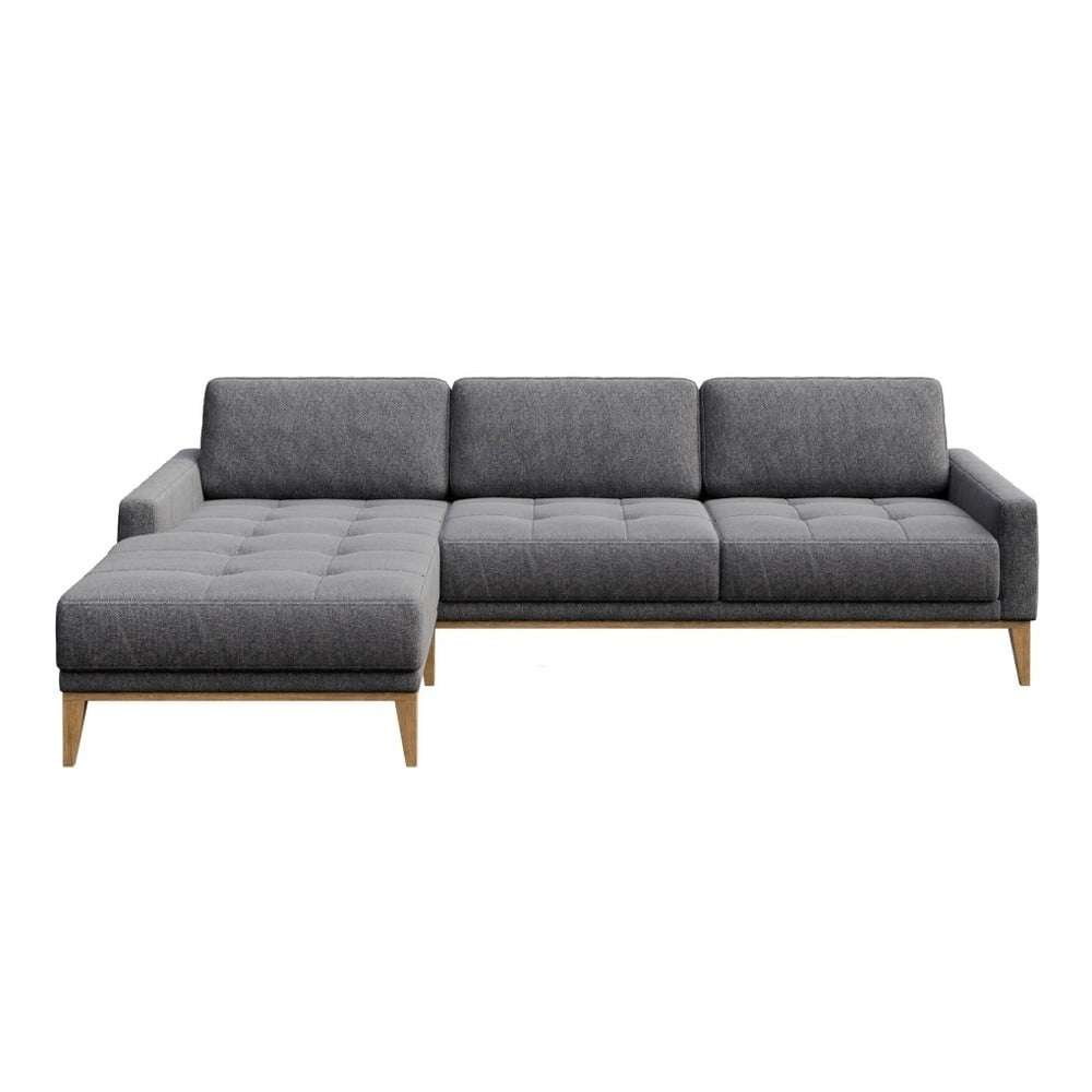 Szürke sarokkanapé (bal oldali) Musso – MESONICA