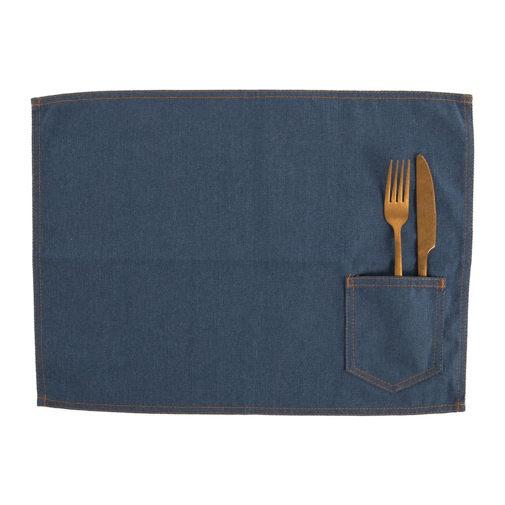 Textil tányéralátét 45x33 cm Indigo – Tiseco Home Studio