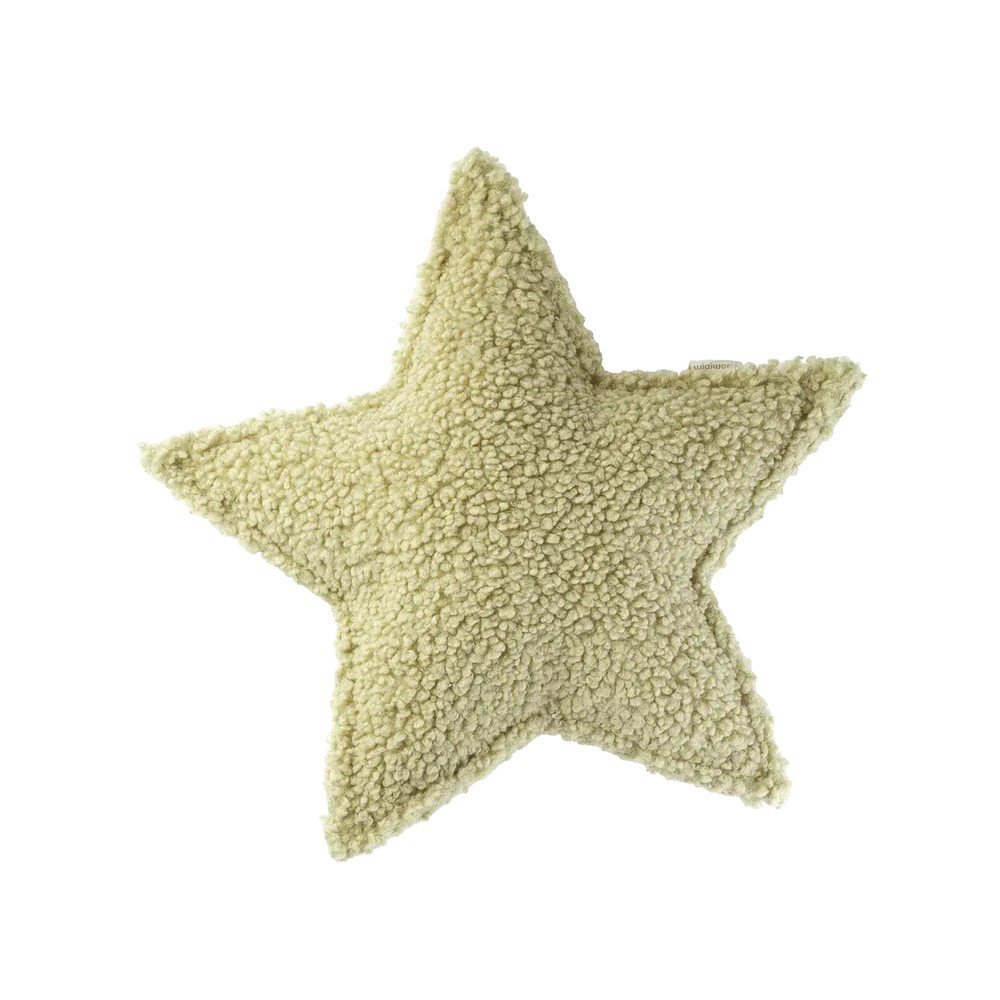 Zöld buklé párna gyerek kanapéhoz Star – Wigiwama
