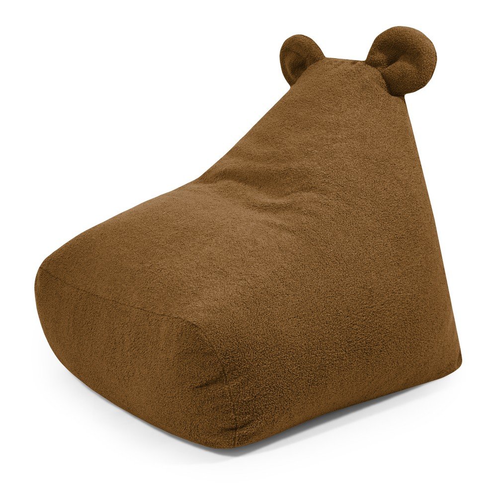 Barna buklé gyerek babzsákfotel Snug 80 Bear – SLOWDOWN