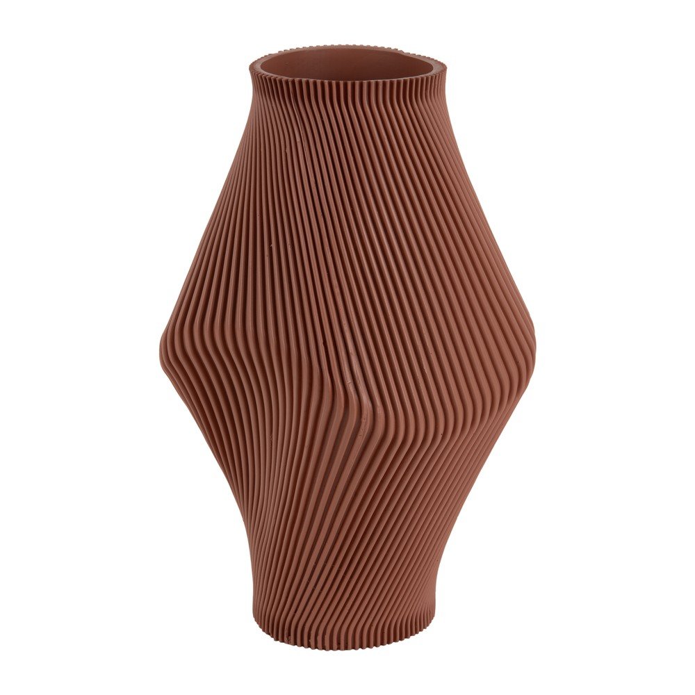 Barna poligyanta váza (magasság 30 cm) Twisted Rib – PT LIVING
