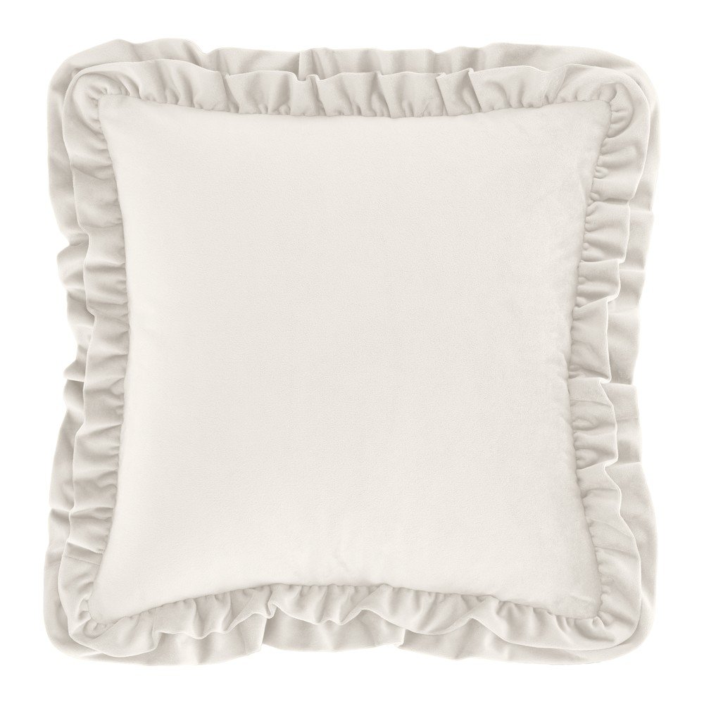 Bársony díszpárna 43x43 cm Velvet Double Frill – Catherine Lansfield