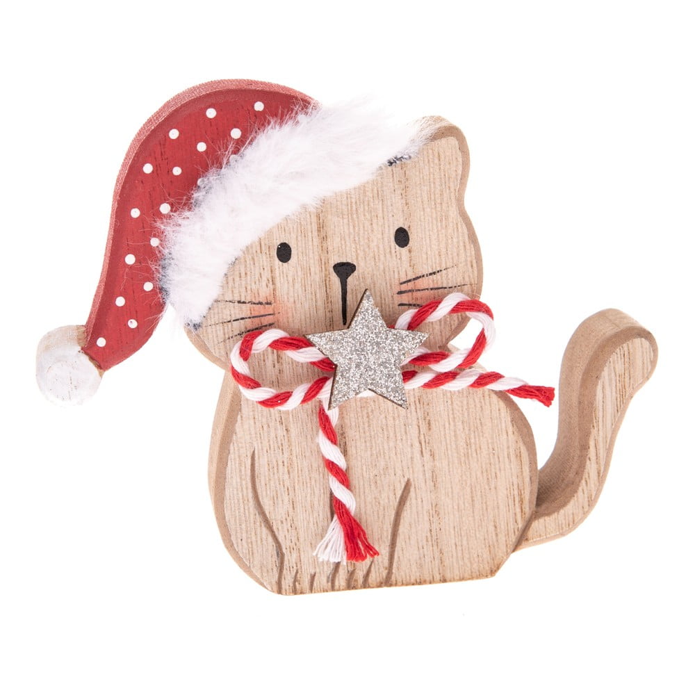Fa karácsonyi figura (magasság 10 cm) Cat – Dakls