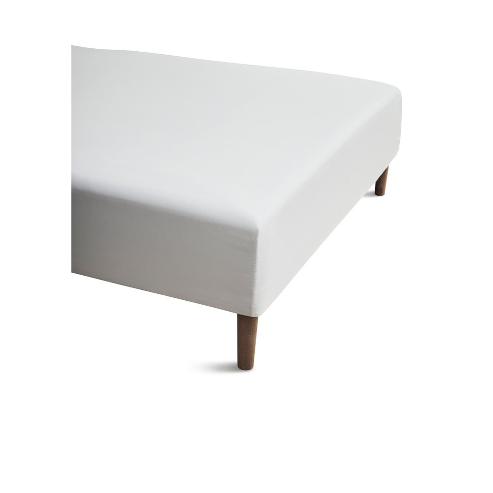Fehér gumis pamut-perkál lepedő 160x200 cm Percale – JUNA