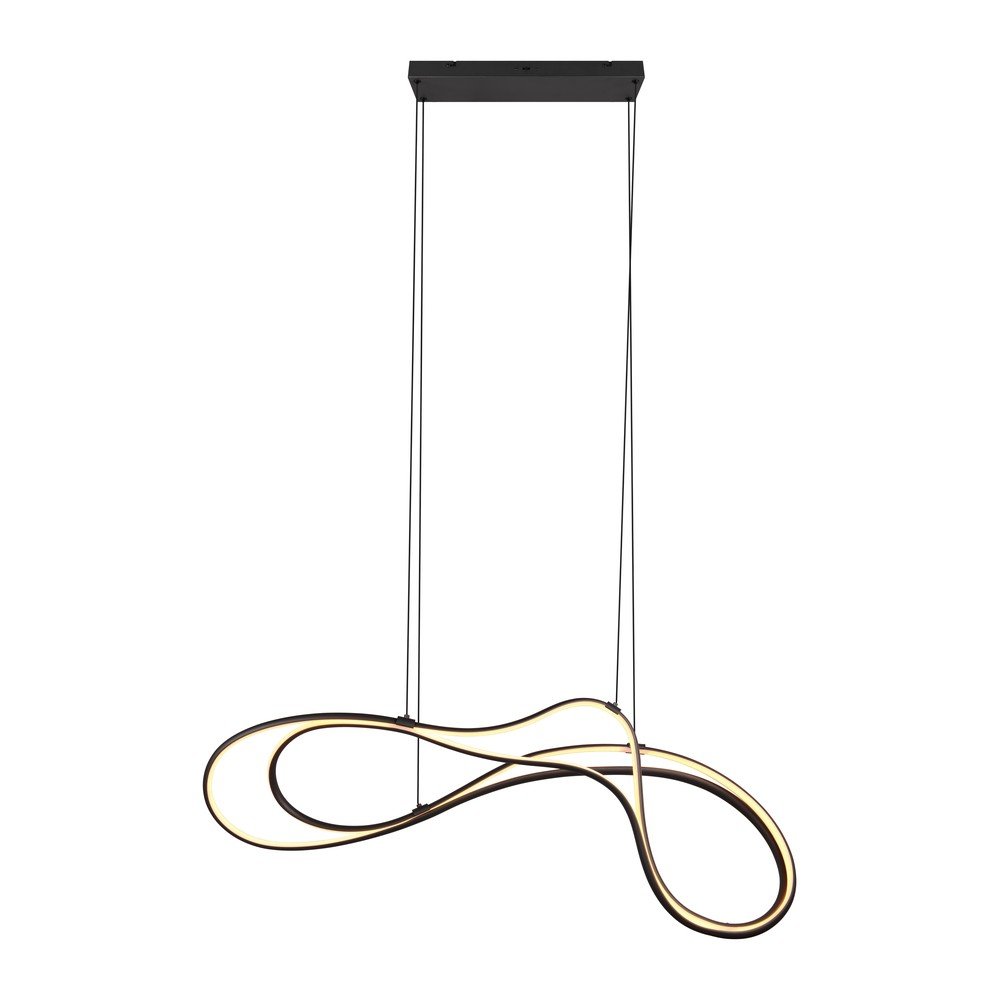 Fekete LED függőlámpa fém búrával Nala – Trio Select