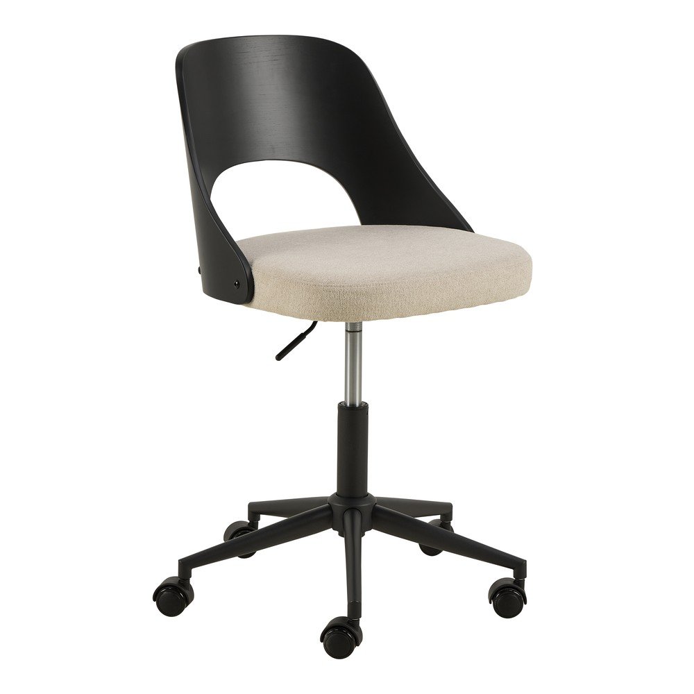 Fekete-bézs irodai szék Lucy – Actona
