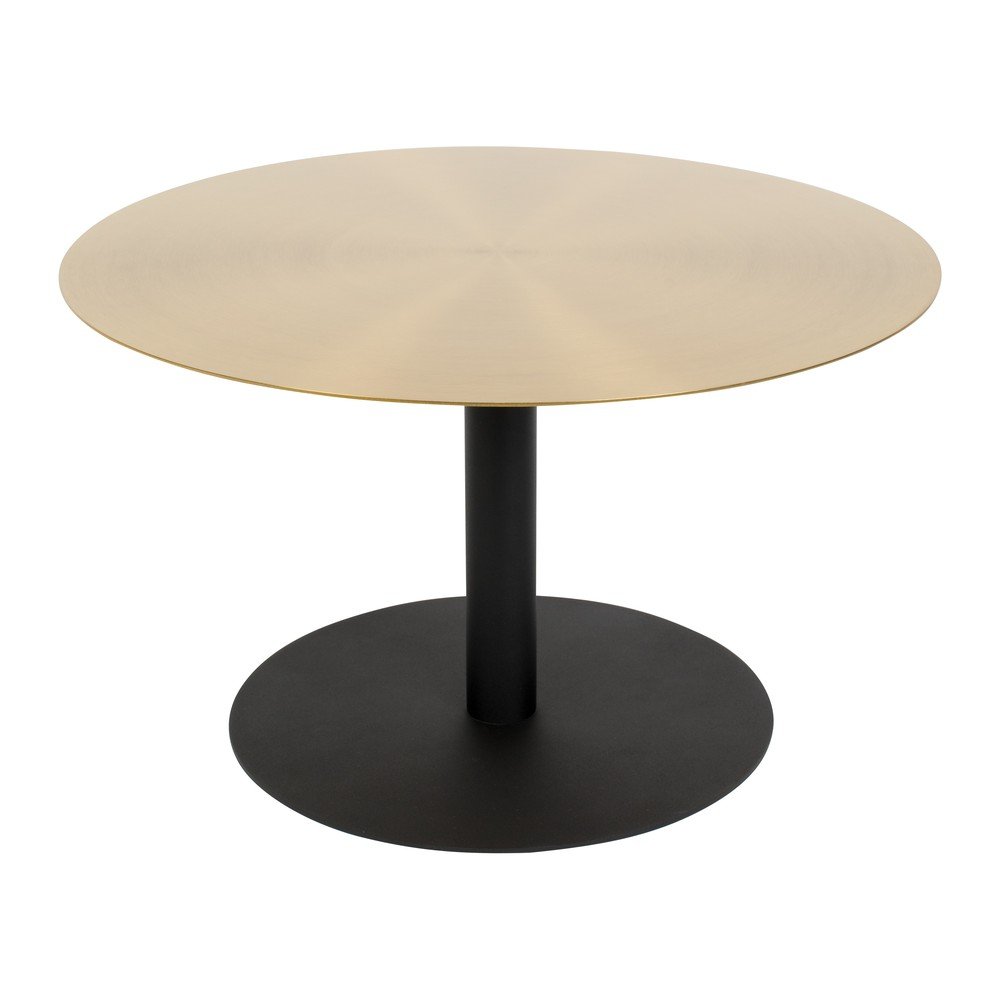 Fekete-bronzszínű fém kerek dohányzóasztal ø 60 cm Snow – Zuiver