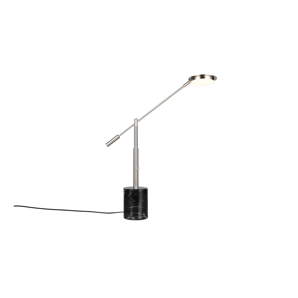 Fekete-ezüstszínű LED asztali lámpa (magasság 65 cm) Fiore – Trio Select