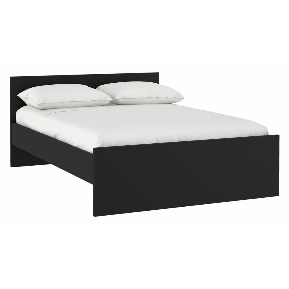 Fekete franciaágy 140x190 cm Naia – Tvilum