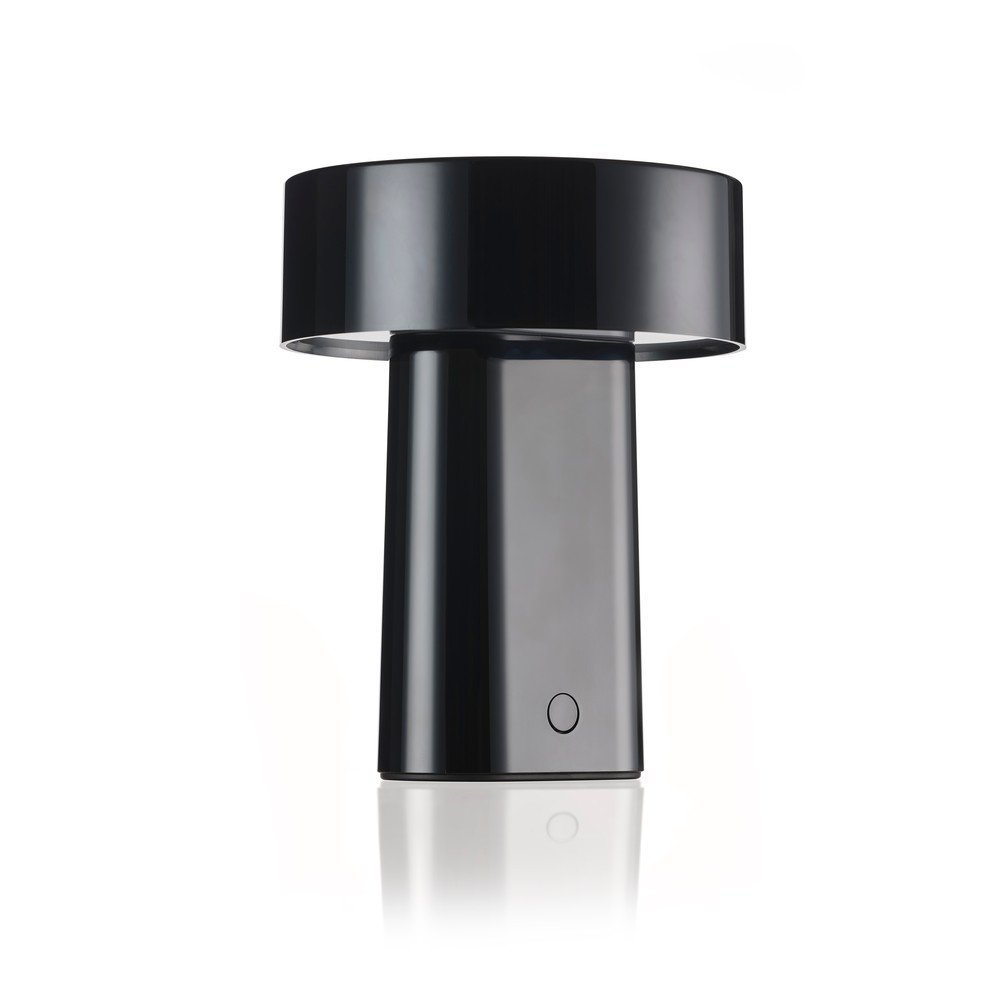 Fekete műanyag LED asztali lámpa (magasság 18 cm) Oblong – Zone