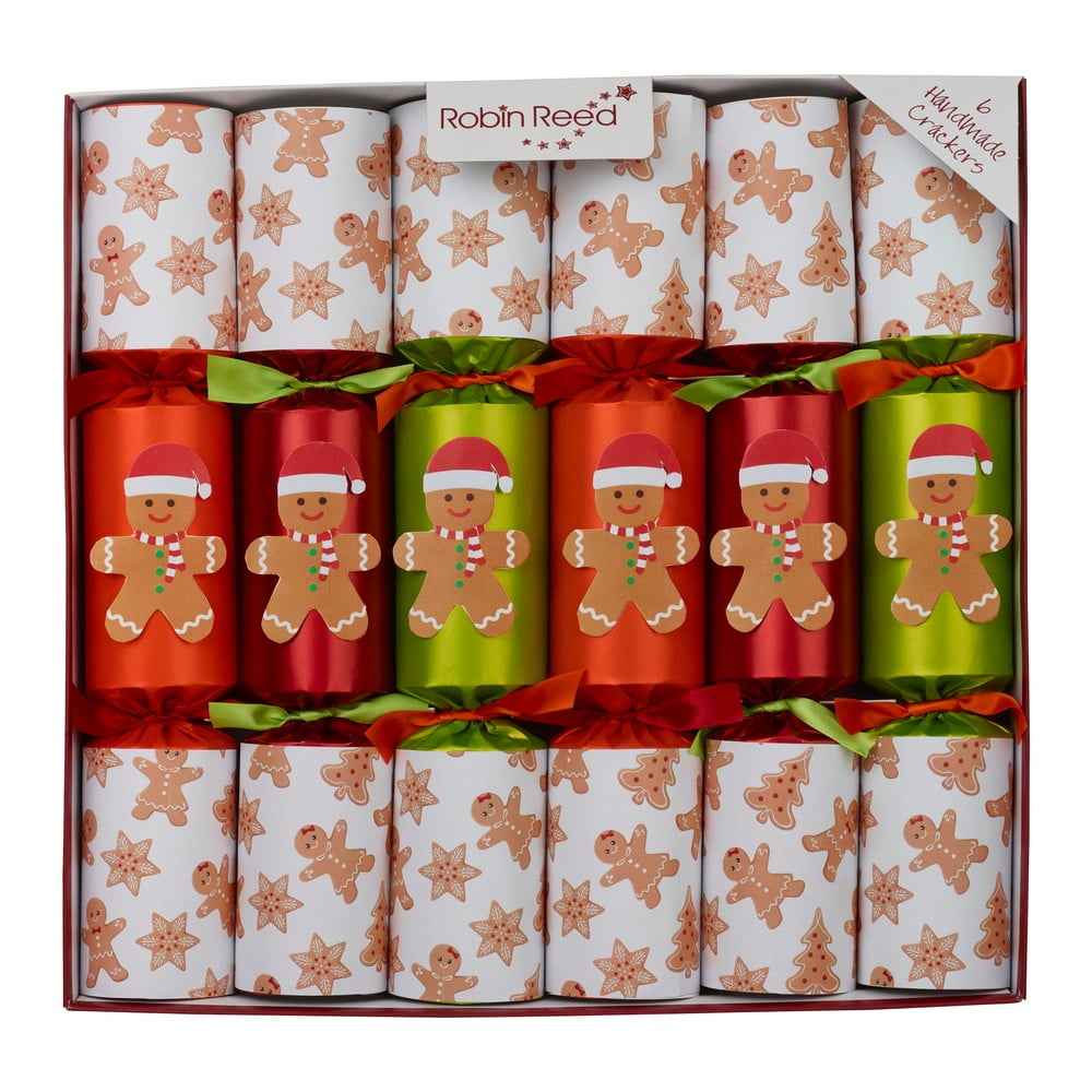Karácsonyi cracker szett 6 db-os Racing Gingerbread – Robin Reed