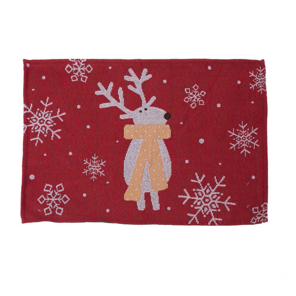 Karácsonyi mintás textil tányéralátét 48x33 cm – Dakls