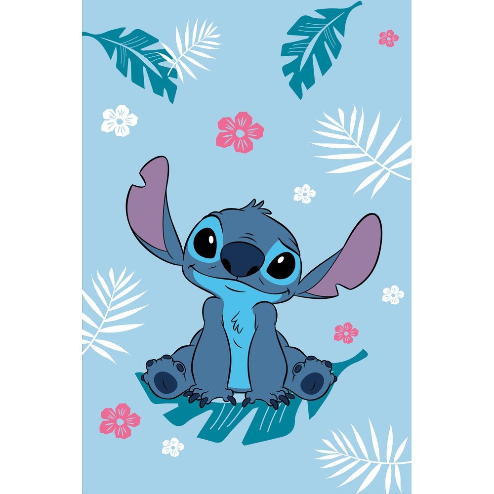 Kék fleece gyerek takaró 100x150 cm Lilo a Stitch "Blue" – Jerry Fabrics