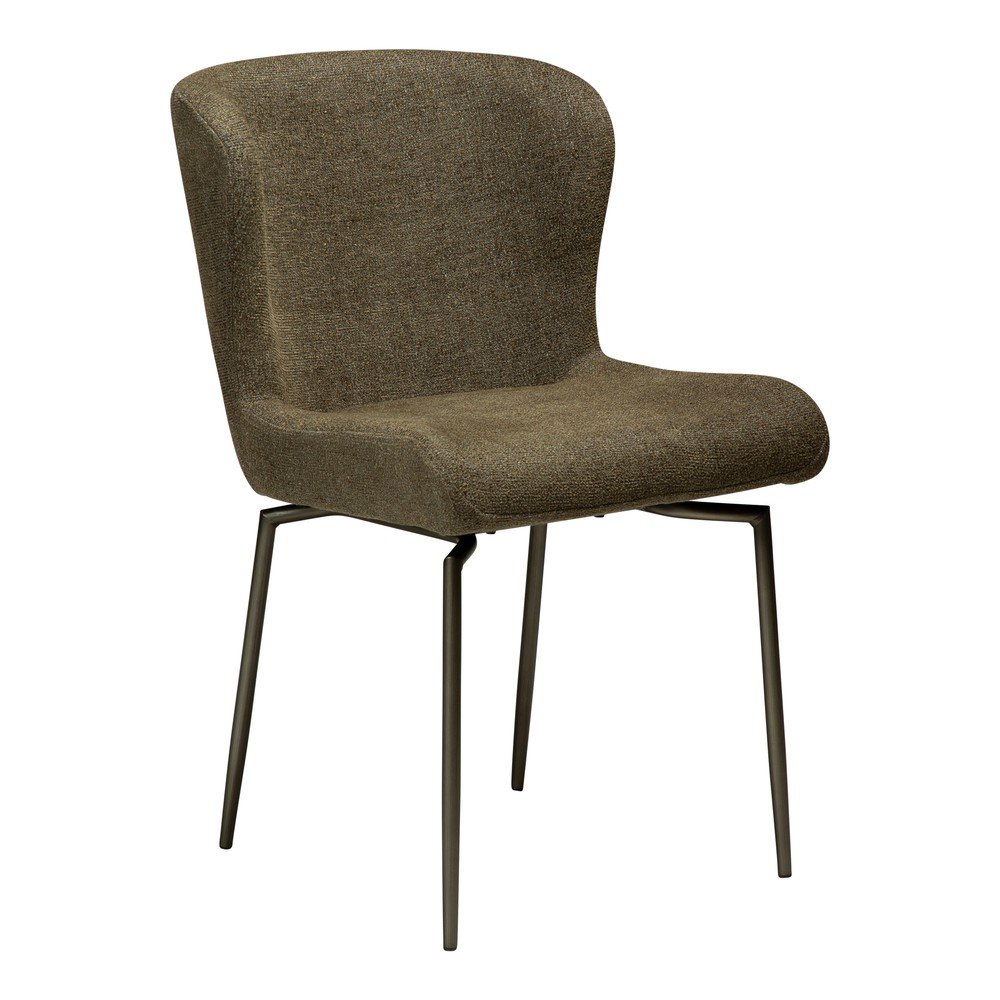 Khaki kárpitozott étkezőszék Glam – DAN-FORM Denmark
