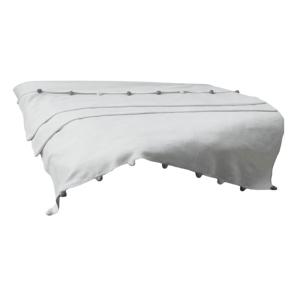 Krémszínű fleece ágytakaró 200x220 cm Pom Pom – Mijolnir