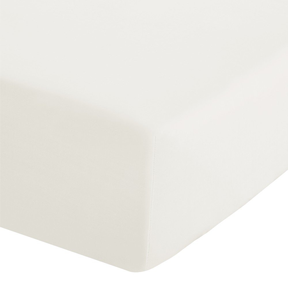 Krémszínű gumis perkál lepedő 135x190 cm Easy Iron Percale – Catherine Lansfield