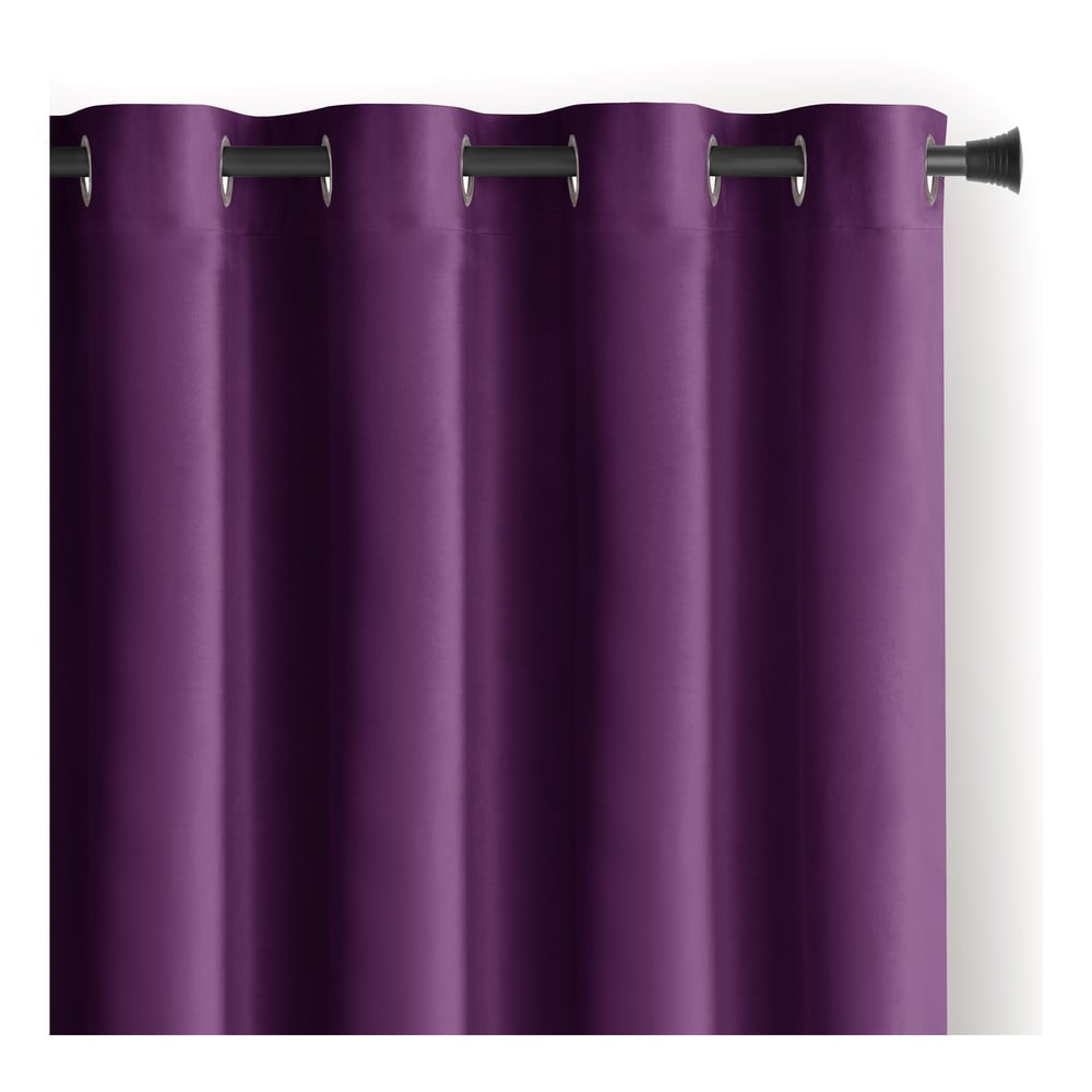 Lila bársony dimout (részleges sötétítő) függöny 140x270 cm Eyelets – Restilo
