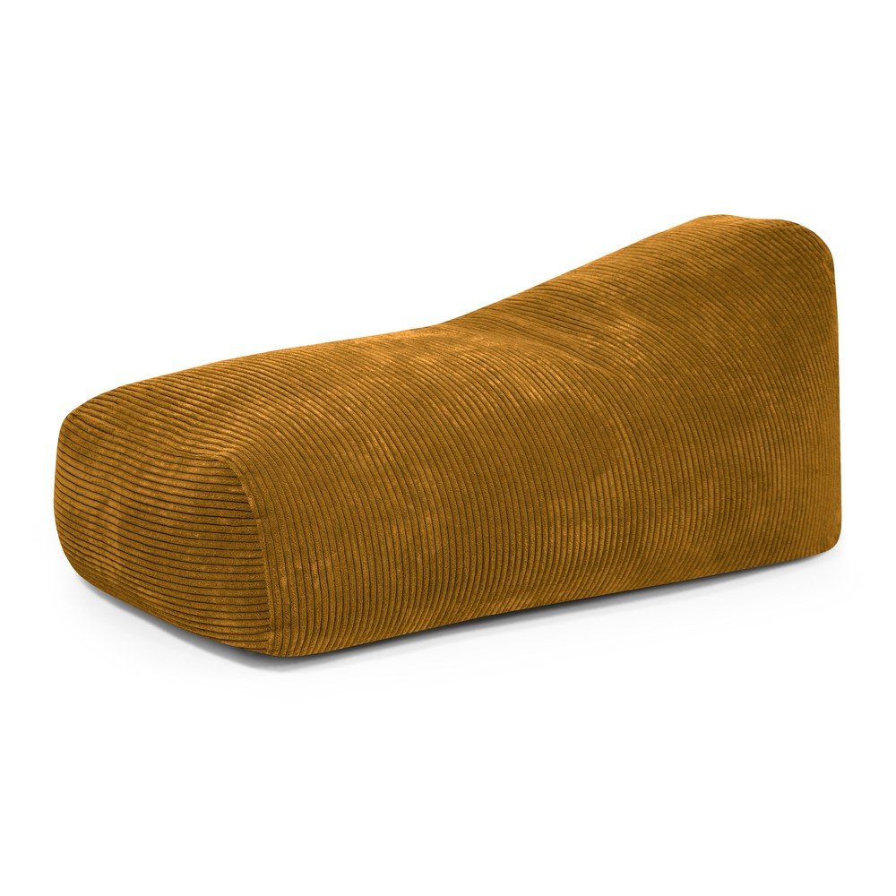 Mustársárga kordbársony babzsákfotel Snug 130 – SLOWDOWN