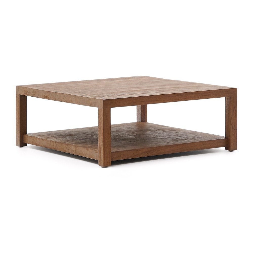 Natúr színű teakfa dohányzóasztal 90x90 cm Sashi – Kave Home