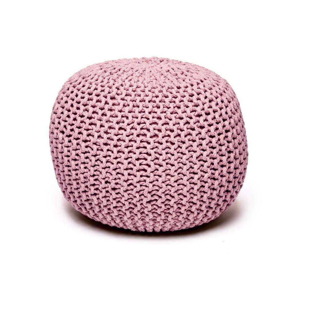 Rózsaszín kötött puff Jagger – Bonami Essentials