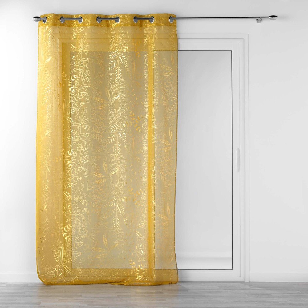 Sárga átlátszó függöny 140x280 cm Belflor – douceur d'intérieur