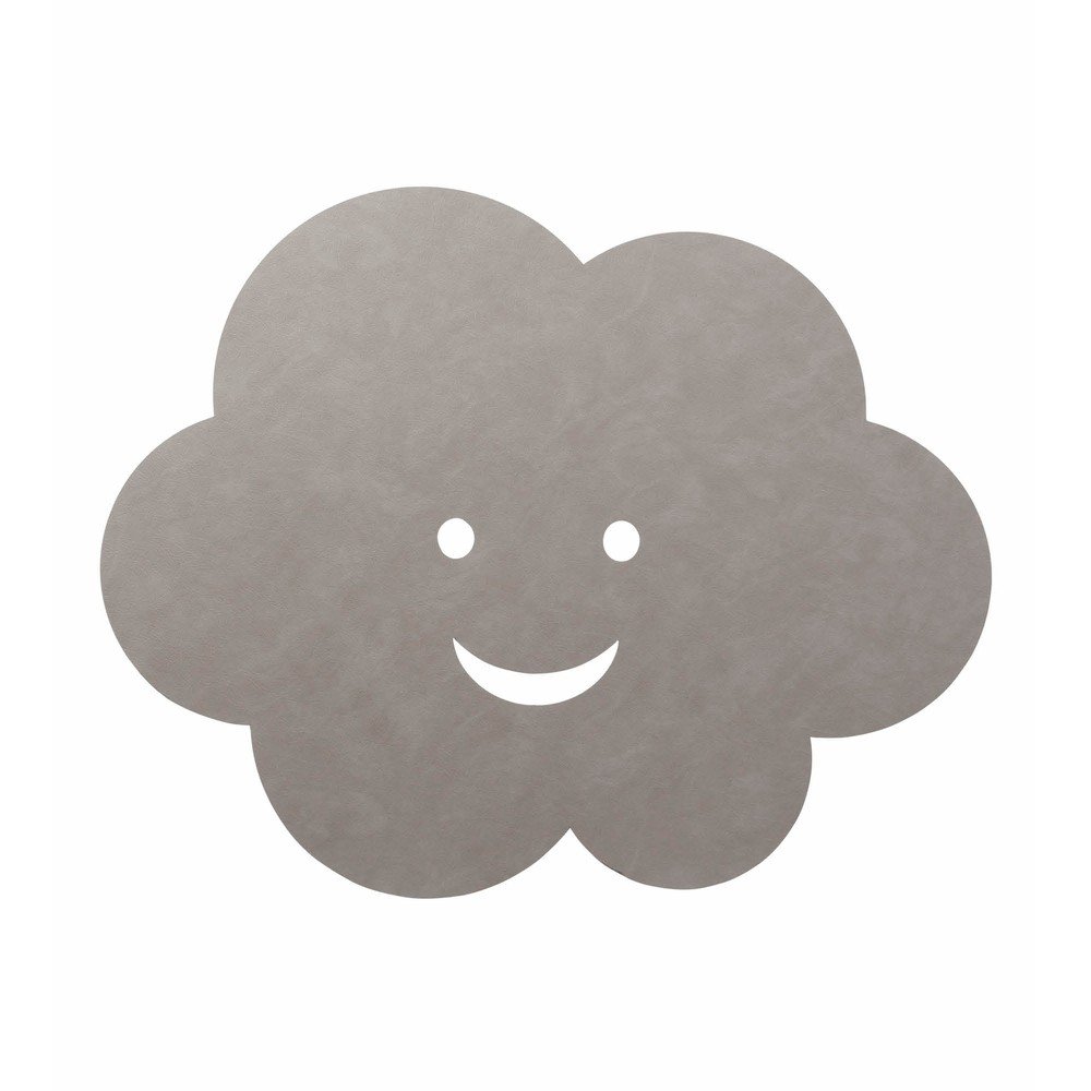 Szürkésbézs kézi szövésű öko bőr gyerek szőnyeg 113x140 cm Cloud XXXL Cloud – LIND DNA