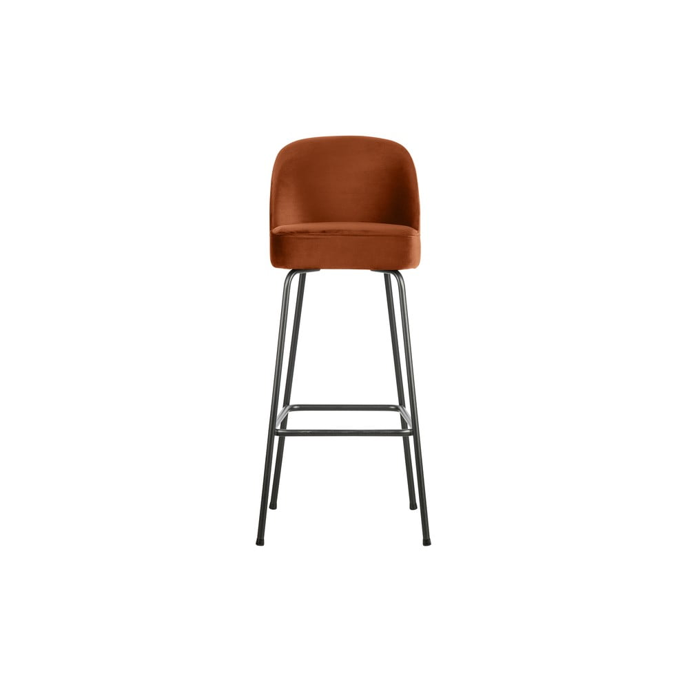 Téglavörös bársony bárszék (ülésmagasság 79 cm) Vogue – WOOOD