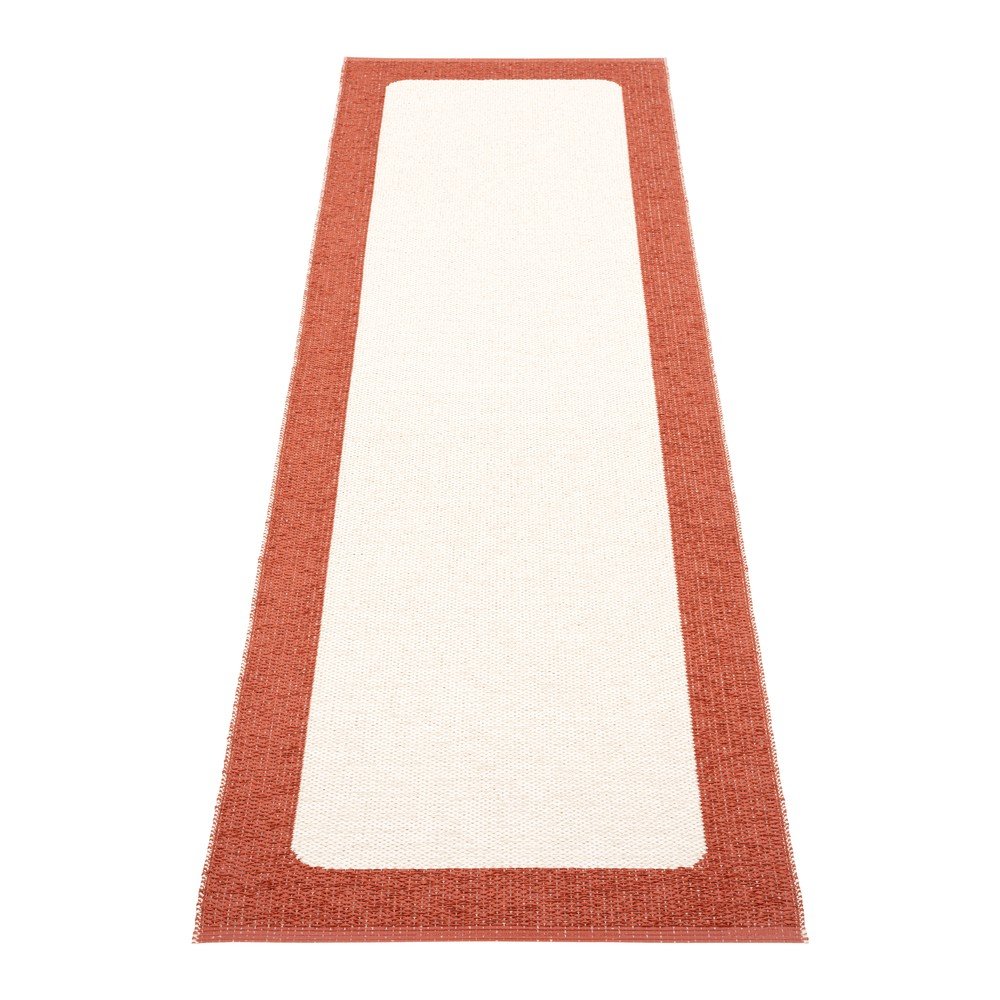 Téglavörös-krémszínű kültéri-beltéri futószőnyeg 70x240 cm Ilda Brick – Pappelina