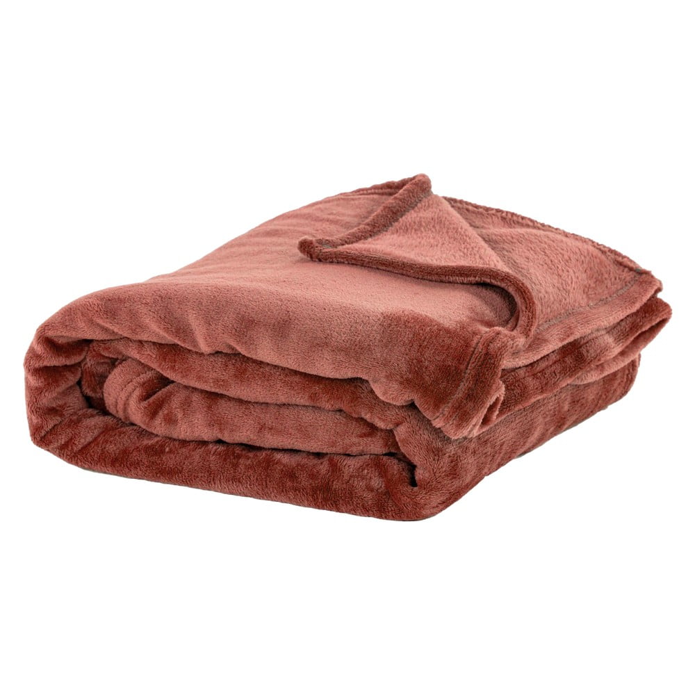 Téglavörös mikroplüss ágytakaró 220x240 cm Plaid – Tiseco Home Studio