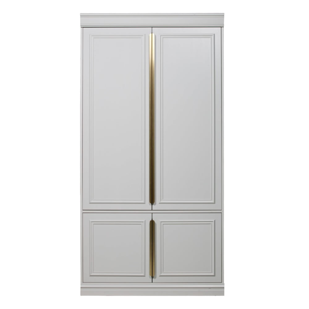 Világosszürke borovi fenyő ruhásszekrény 110x215x62 cm Organize – WOOOD