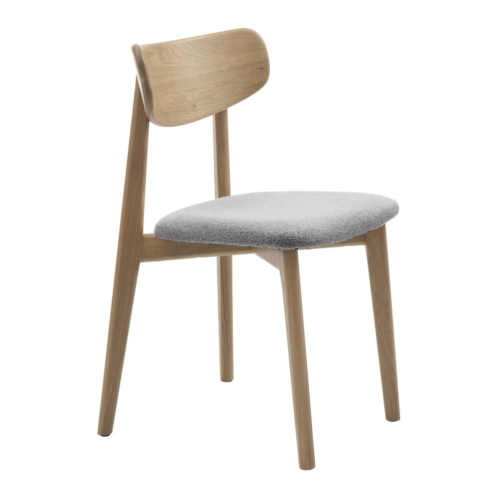 Világosszürke-natúr színű étkezőszék Elim – Unique Furniture