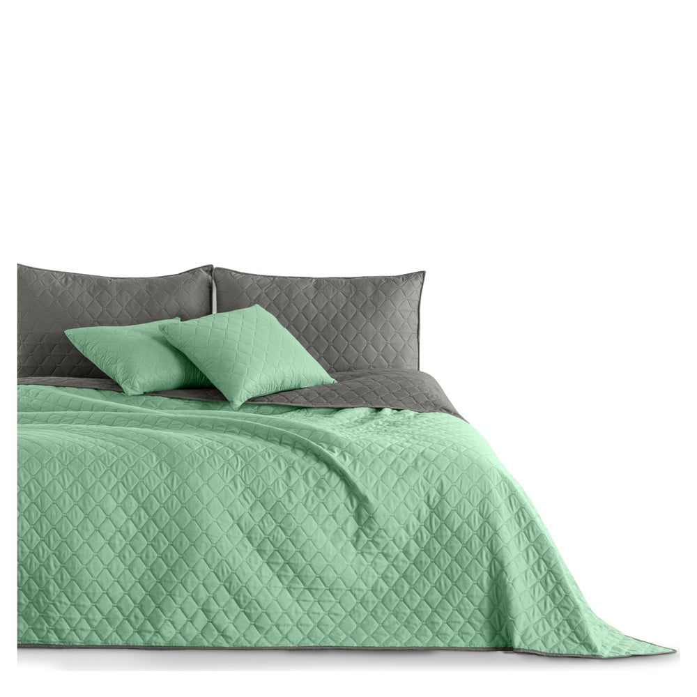 Axel kétoldalas mikroszálas világoszöld ágytakaró