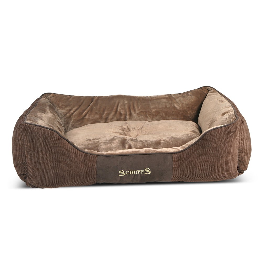 Barna plüss fekhely kutyáknak 70x90 cm Scruffs Chester XL – Plaček Pet Products