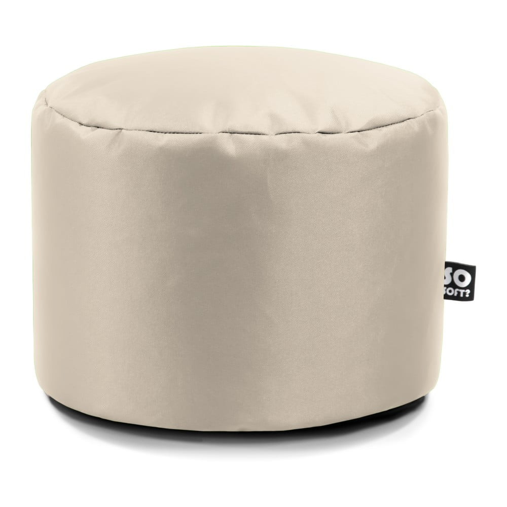 Bézs bőrutánzat gyerek babzsákfotel Dot M – So Soft?