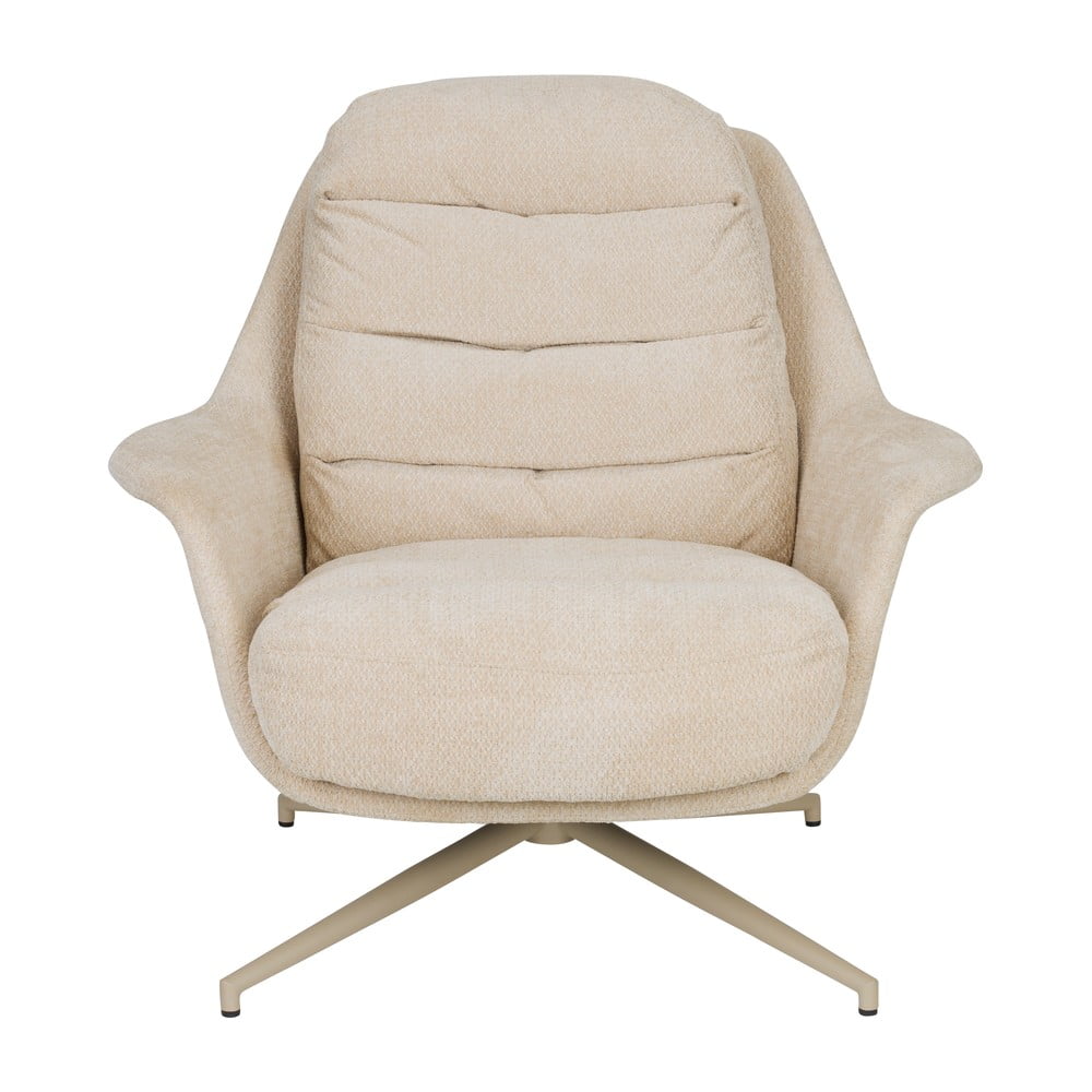 Bézs forgó relaxációs fotel Philly – Zuiver