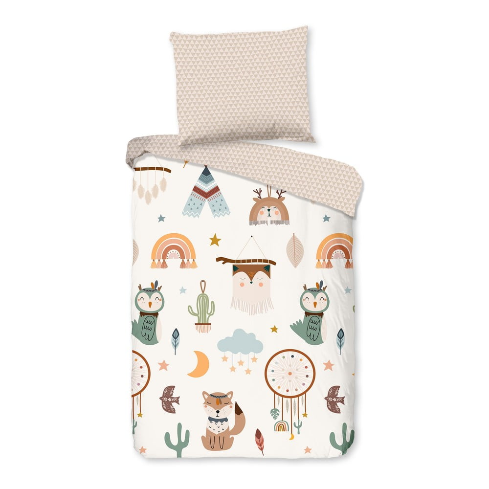 Bézs pamut gyerek ágyneműhuzat babaágyhoz 100x135 cm Remi – Good Morning