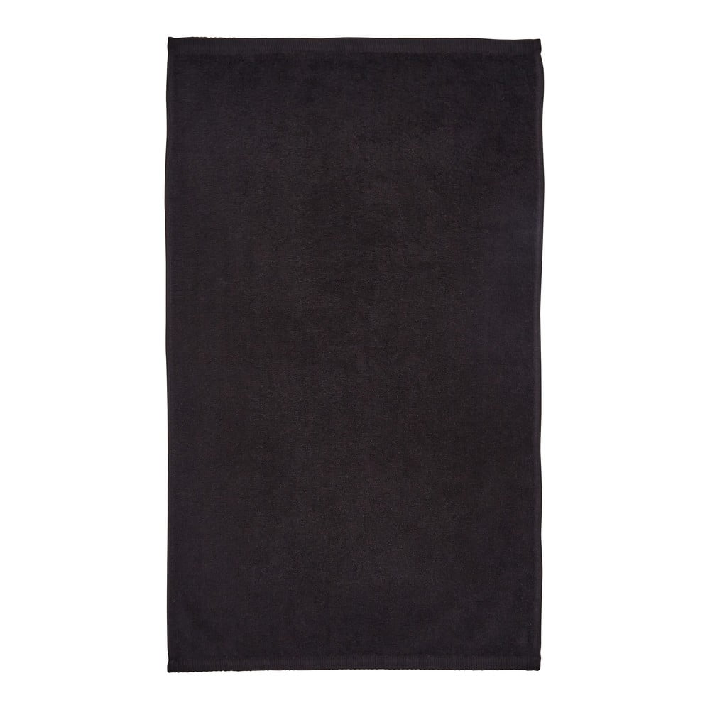 Fekete gyorsan száradó-frottír pamut fürdőlepedő 90x140 cm Quick Dry – Catherine Lansfield