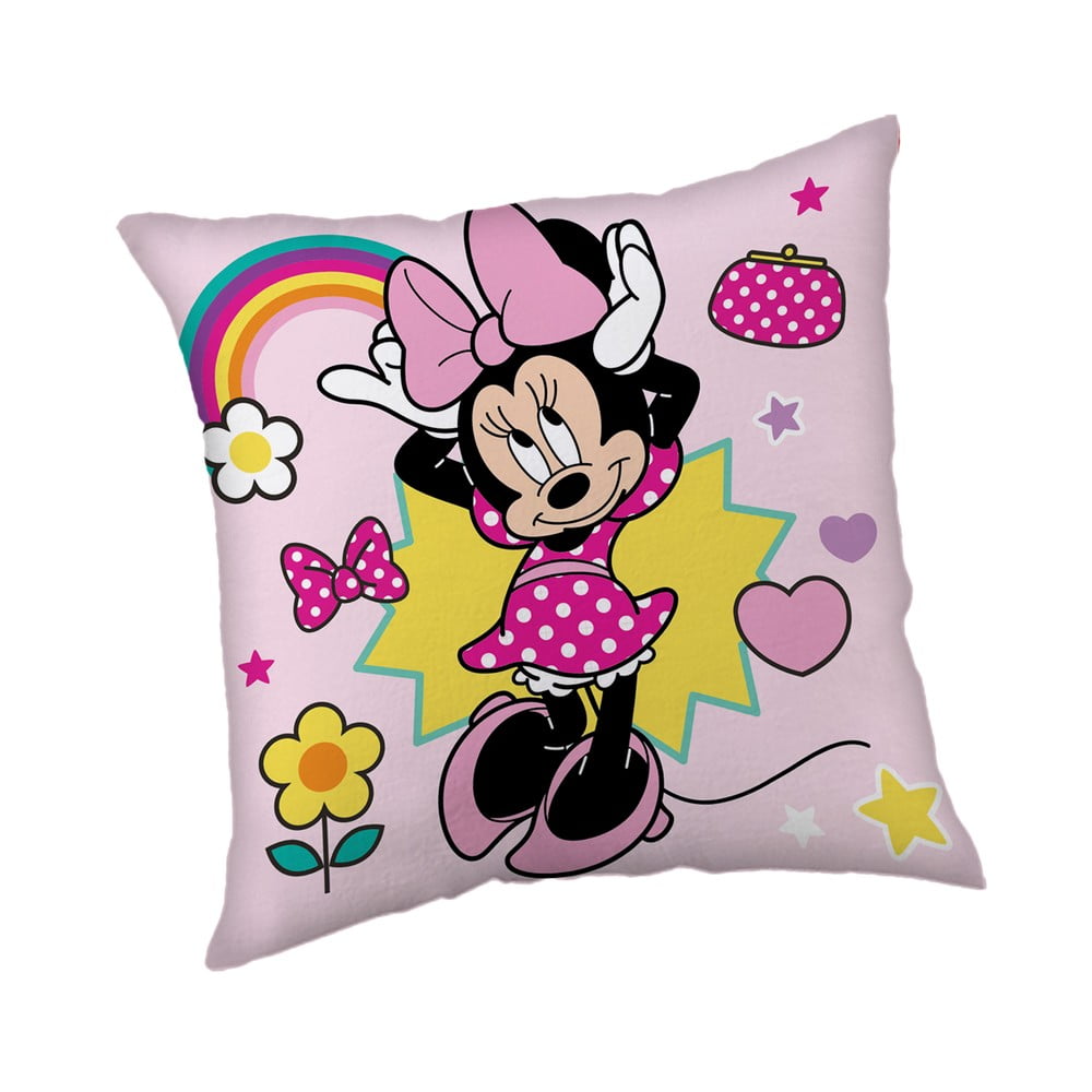 Fleece gyerek párna 40x40 cm Minnie "Smile" – Jerry Fabrics