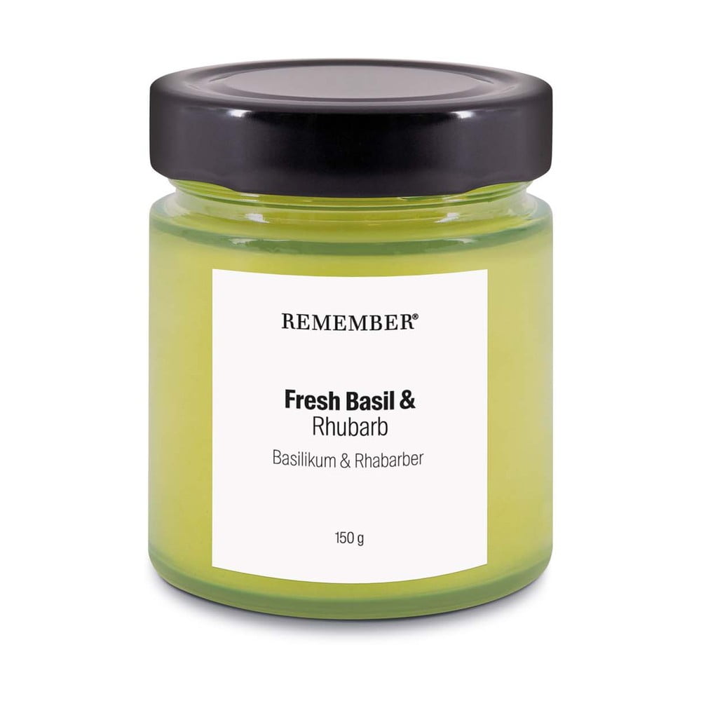 Illatos szójaviasz gyertya égési idő 35 ó Fresh Basil & Rhubarb – Remember