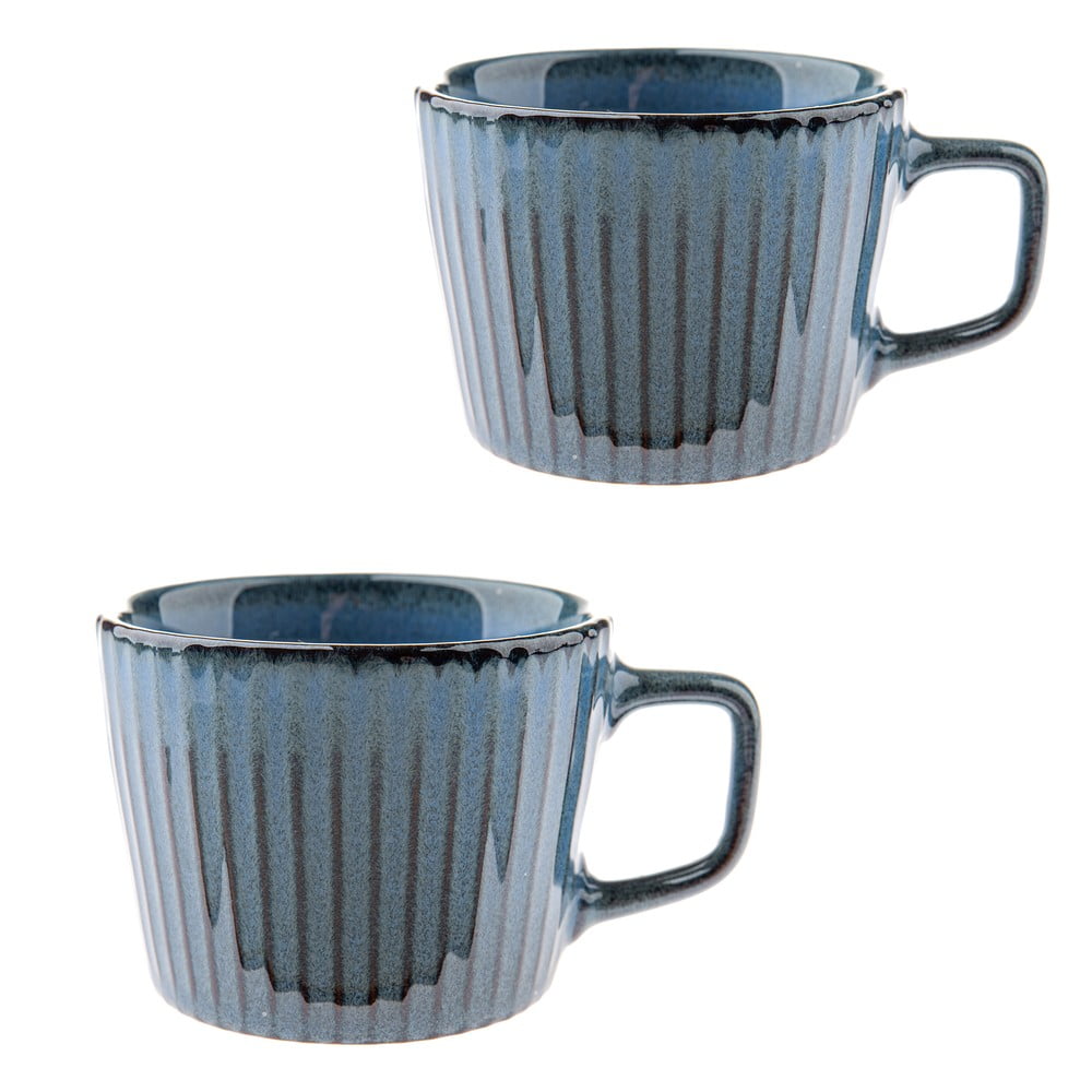 Kék kőedény bögre szett 2 db-os cappucinóhoz 190 ml Tone – Dakls
