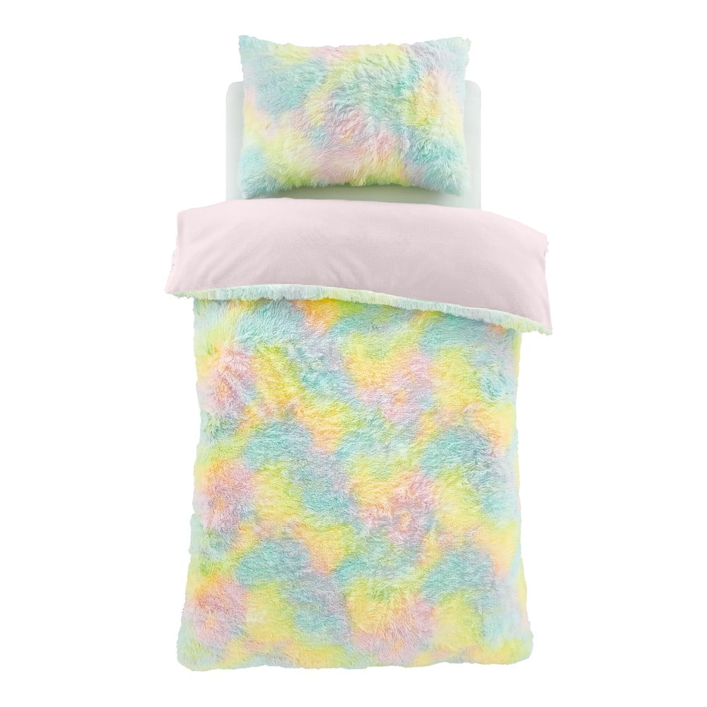 Kétszemélyes mikroplüss gyerek ágyneműhuzat 200x200 cm Rainbow Cuddly – Catherine Lansfield