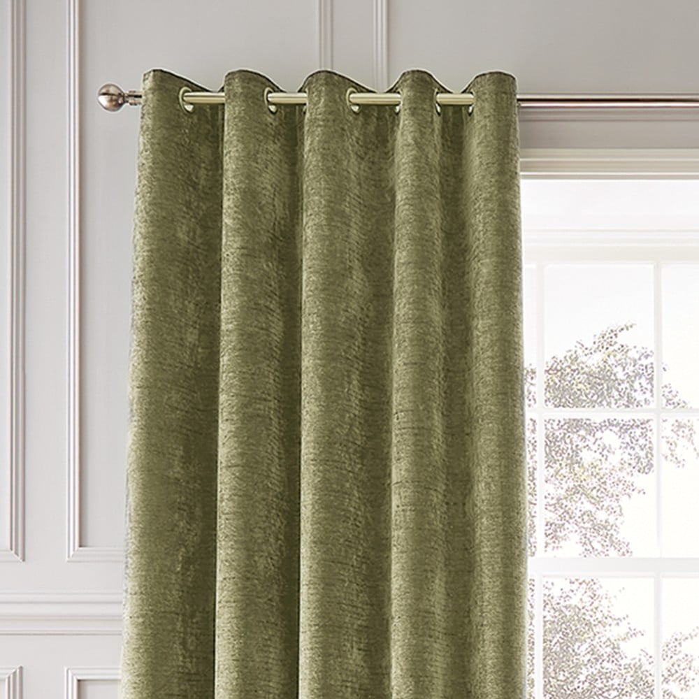 Khaki zsenília termo függöny szett 2 db-os 229x183 cm Selene Luxury Chenille – Hyperion