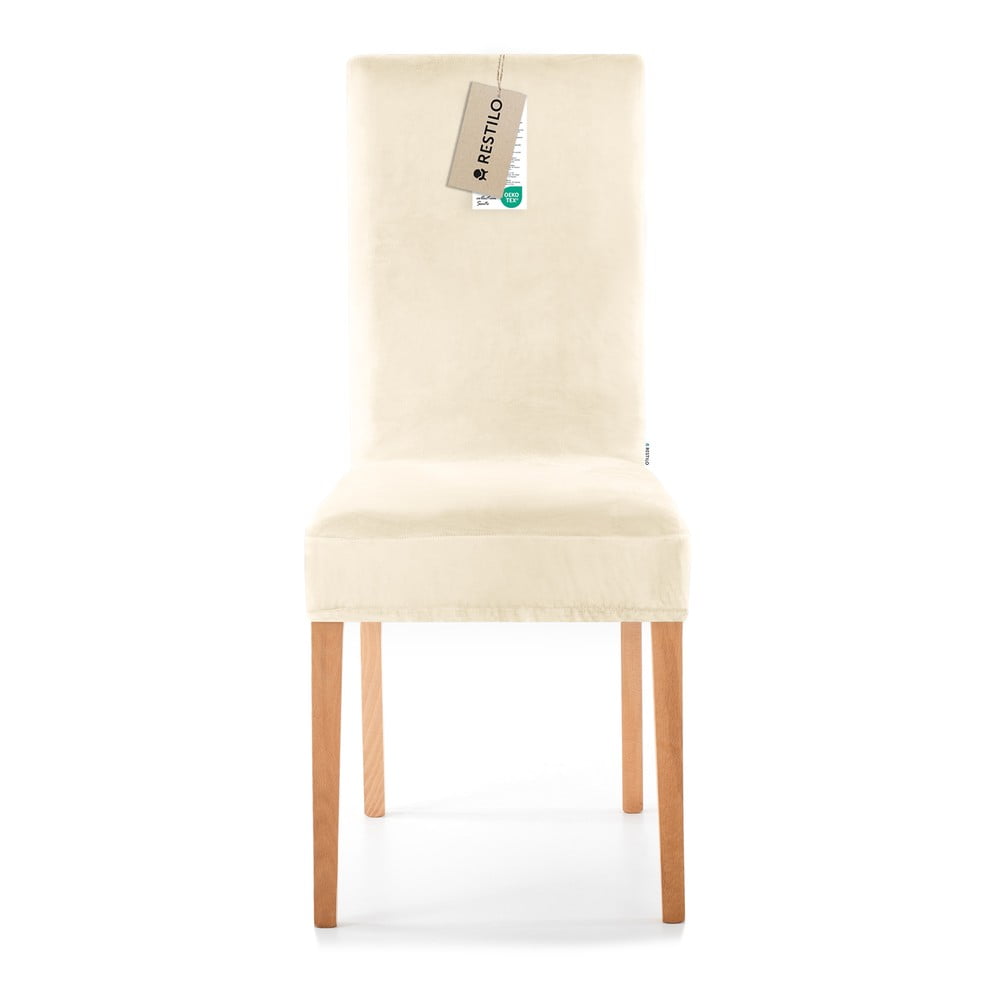 Krémszínű gumis szék huzat 48 cm Sento – Restilo