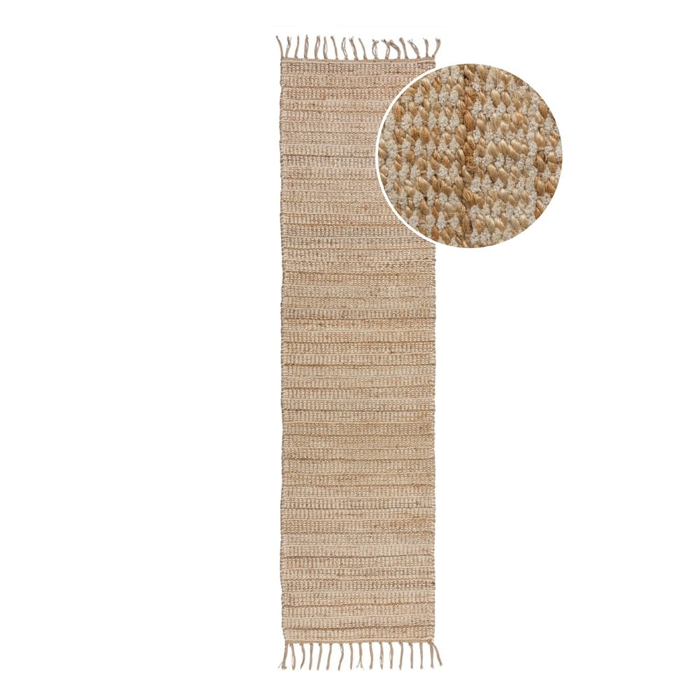 Natúr színű futószőnyeg 60x230 cm Levi – Flair Rugs