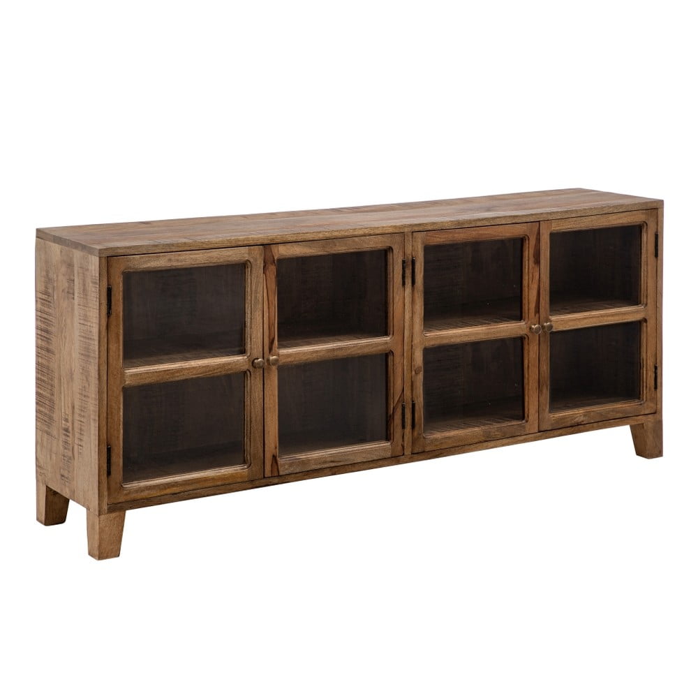 Natúr színű mangófa tálalószekrény 160x71 cm – Ixia