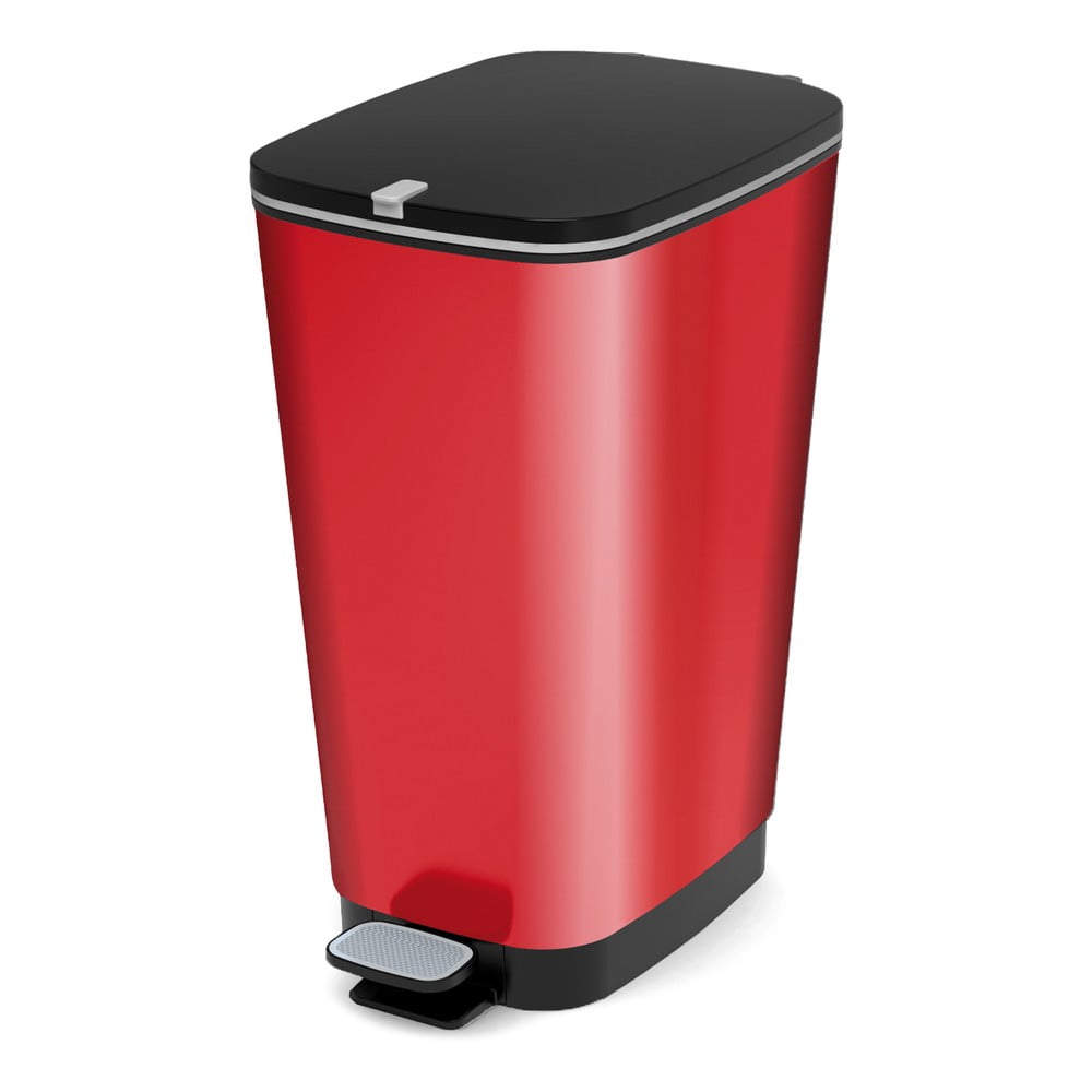 Piros műanyag pedálos szemetes 45 l Chic Bin – KIS
